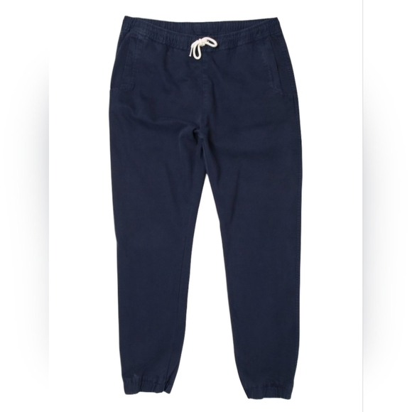 Soulland Mens Navy Blue Elastic Waist Drawstring Jean Joggers size Large - Picture 1 of 15